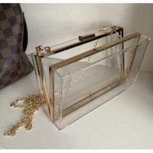 New Clear Purse for Women Acrylic Clear Clutch Bag,acrylic Purses Clear Clutch